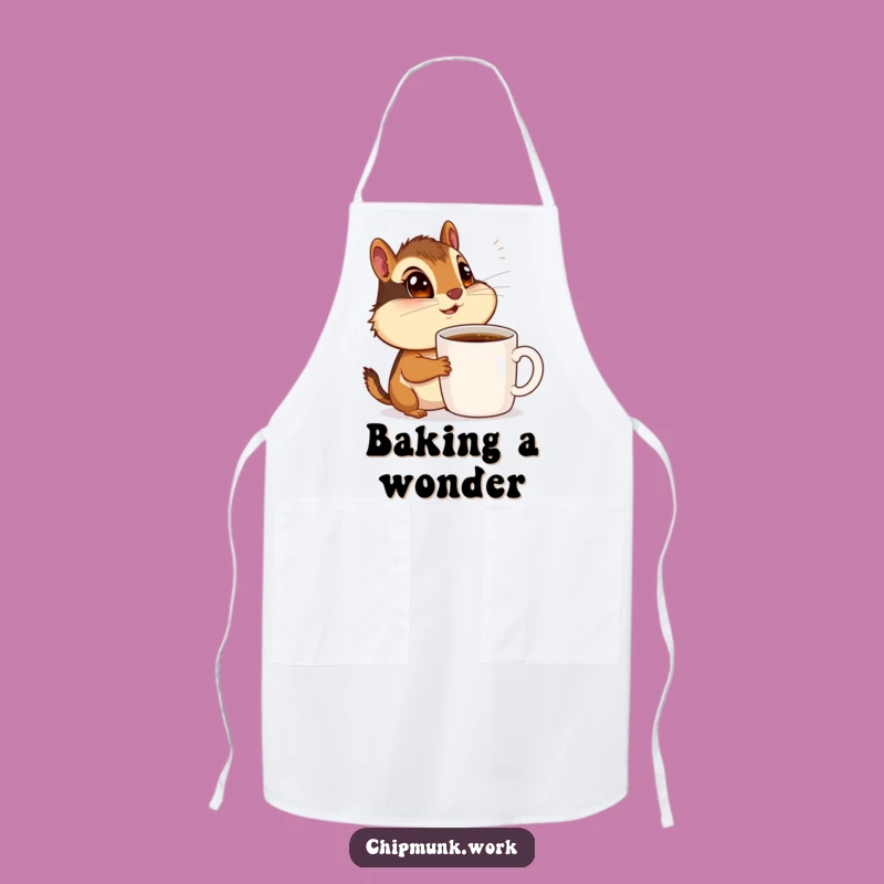 Funny Chipmunk Coffee Apron: Barista Chipmunk's Adoring Kitchen Attire
