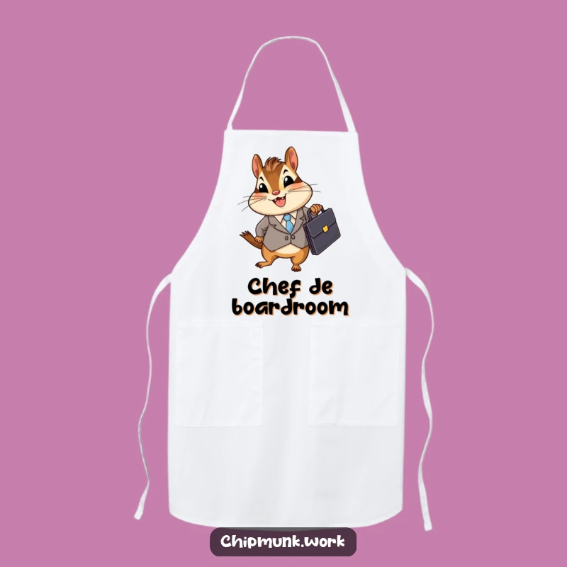 Funny Business Chipmunk Apron: Executive Rodent Chef, A Whimsical Funny Gift for Cooks
