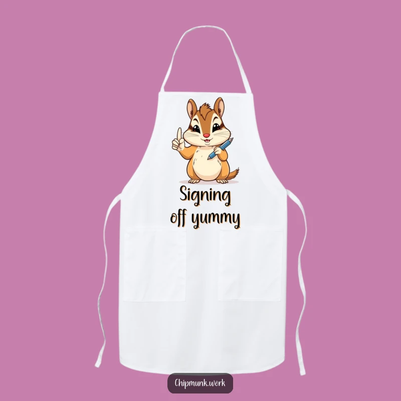 Funny Peace Sign Chipmunk Apron: Hilarious Wear for the Creative Chef