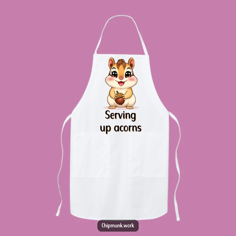 Funny Happy Chipmunk Apron: Cheerful Rodent Chef, A Whimsical Funny Gift for Cooks