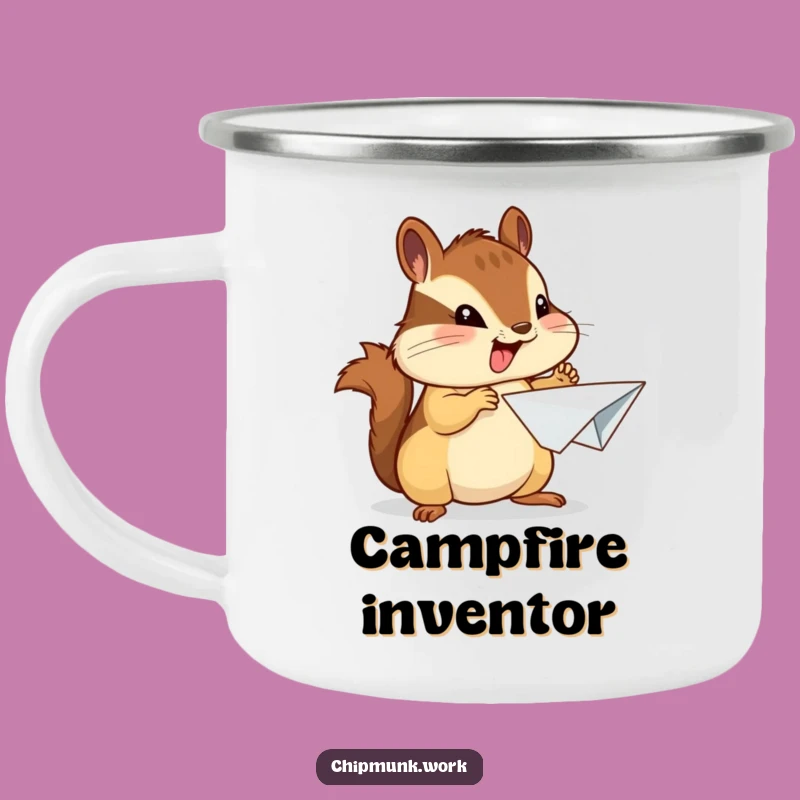 Funny Chipmunk Camping Mug - Proud Paper Airplane
