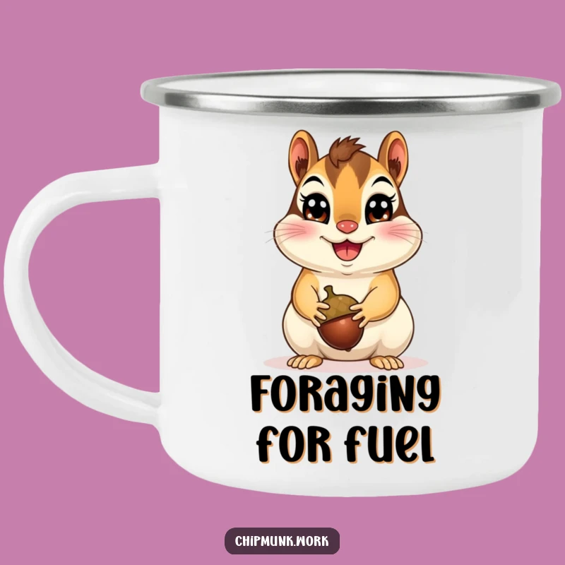 Funny Happy Chipmunk Camping Mug: Cheerful Rodent Drinkware, The Perfect Funny Gift for Campers