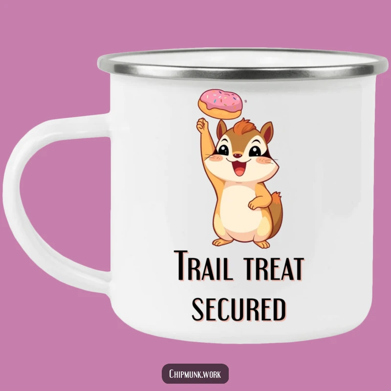 Funny Chipmunk Donut Victory Camping Mug - Celebrate Adventures with Treats