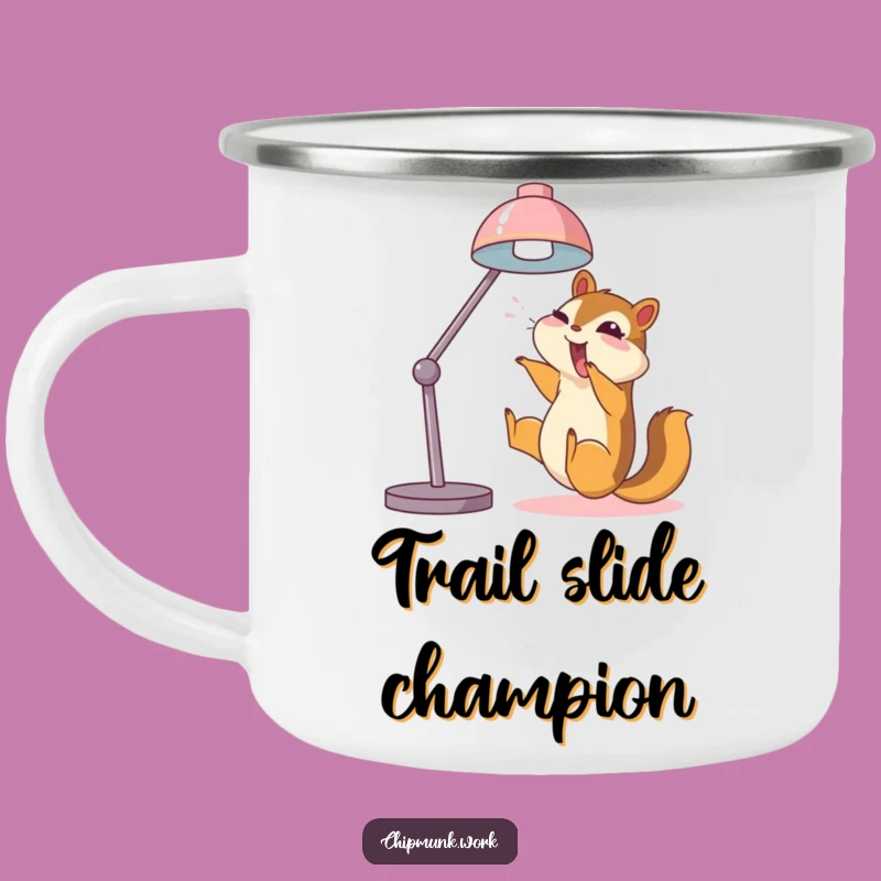 Funny Chipmunk Lamp Slide Camping Mug: Adventure & Laughter!