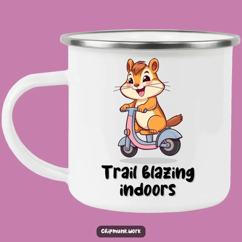 Funny Chipmunk Scooter Camping Mug: Adventure Fuel for Hilarious Outdoor Fun