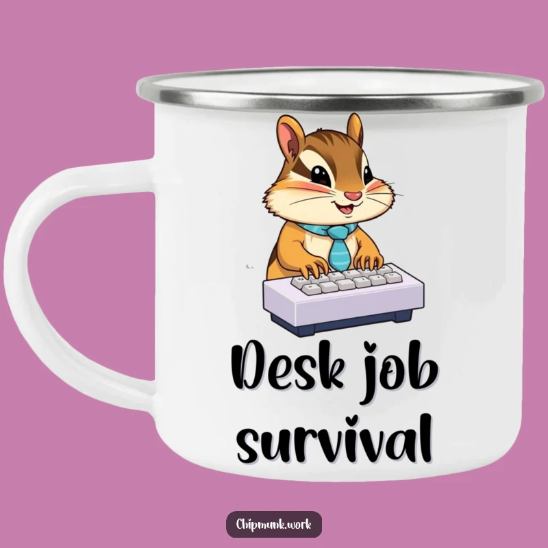 Funny Chipmunk Tie Camping Mug: Fuel Your Hustle
