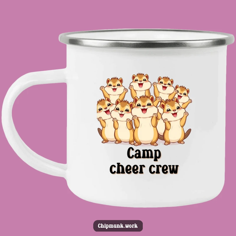 Funny Kawaii Chipmunk Camp Mug: Cute Outdoor Cheer!