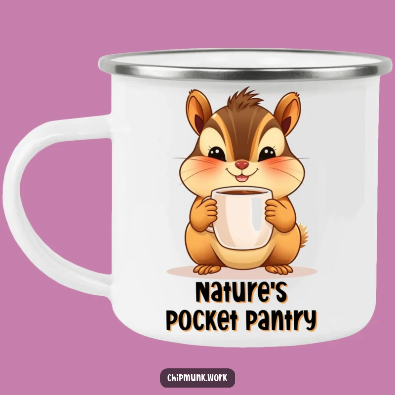 Funny Chipmunk Camping Mug: Durable Character Offering Tiny Coffee, Great Outdoor Hilarious Gift