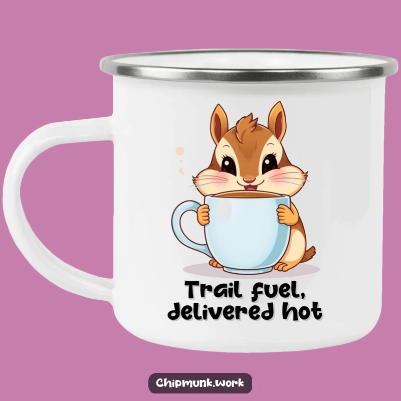 Funny Chipmunk Camping Mug: Wide-Eyed Coffee Lover For Outdoor Adventures, Gift