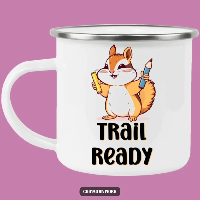 Funny Chipmunk Camping Mug: Triumphant Sharpened Pencil, Great Funny Gift for Outdoors