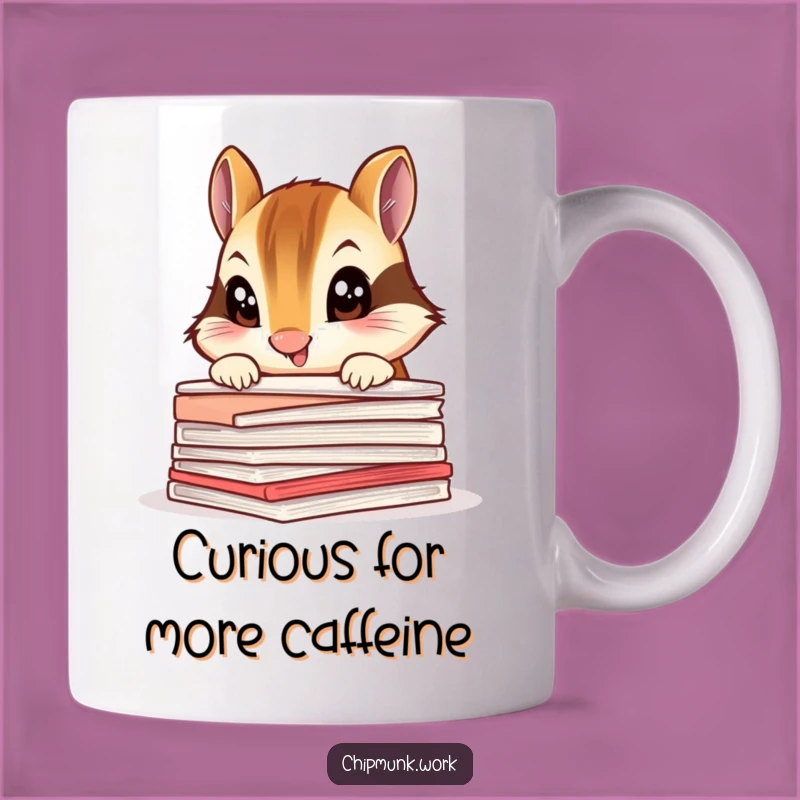 Funny Chipmunk Paper Mug: Curious Overload, Perfect Office Gift