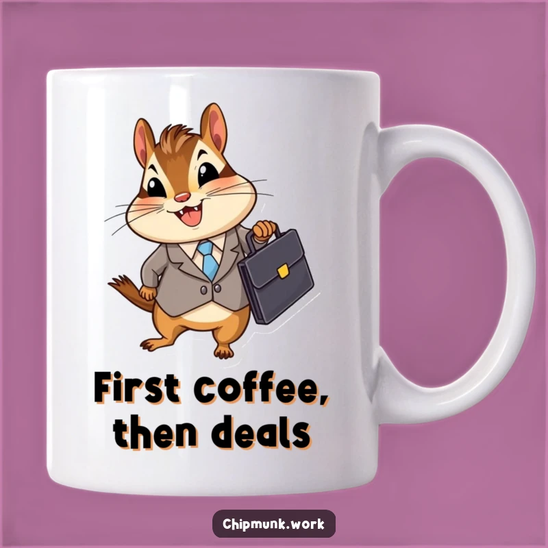 Funny Business Chipmunk Mug: Ambitious Rodent Executive, Perfect Funny Gift for Professionals