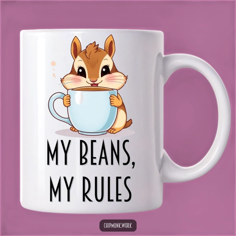 Funny Chipmunk Coffee Mug: Adorable Animal Sipping With Wide Eyes, Perfect Gift