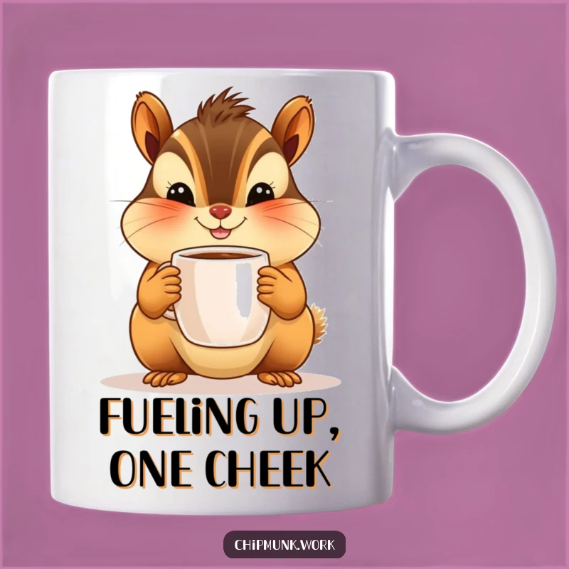 Funny Chipmunk Coffee Mug: Adorable Cheeky Character Offering a Tiny Brew, Perfect Gift