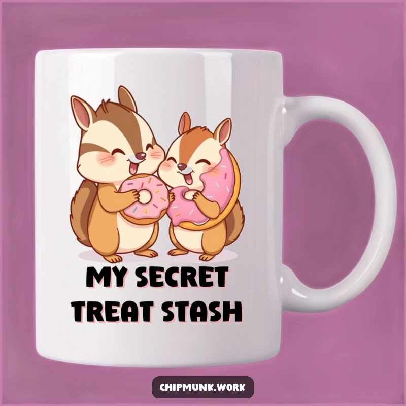 Funny Chipmunk Donut Mug: Witty Invisible Friend Treat, Perfect Humorous Gift