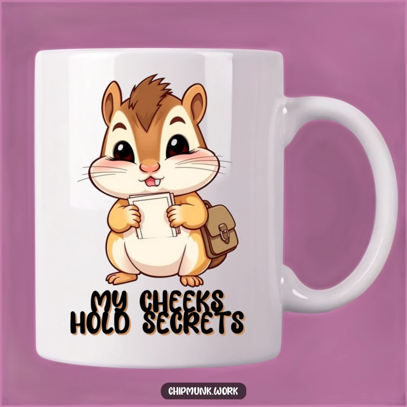 Funny Chipmunk Paper Hoarder Mug: Hilarious Gift for Busy Professionals!