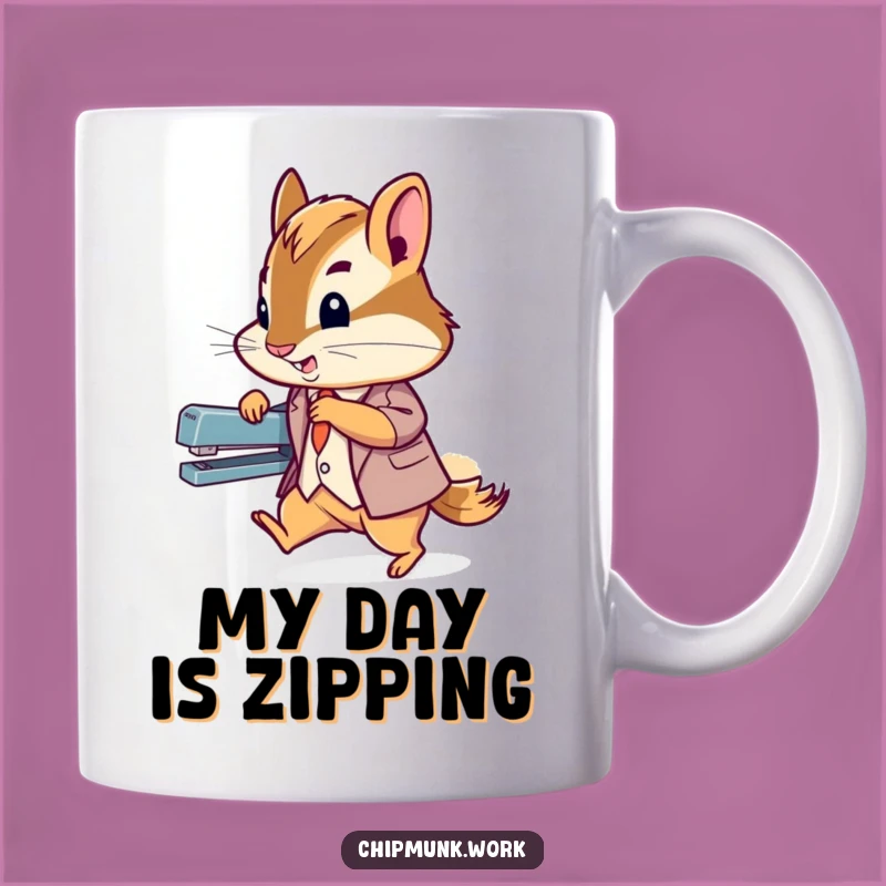 Funny Chipmunk Suit Mug: Hilarious Tiny Agent Gift for Office Humor