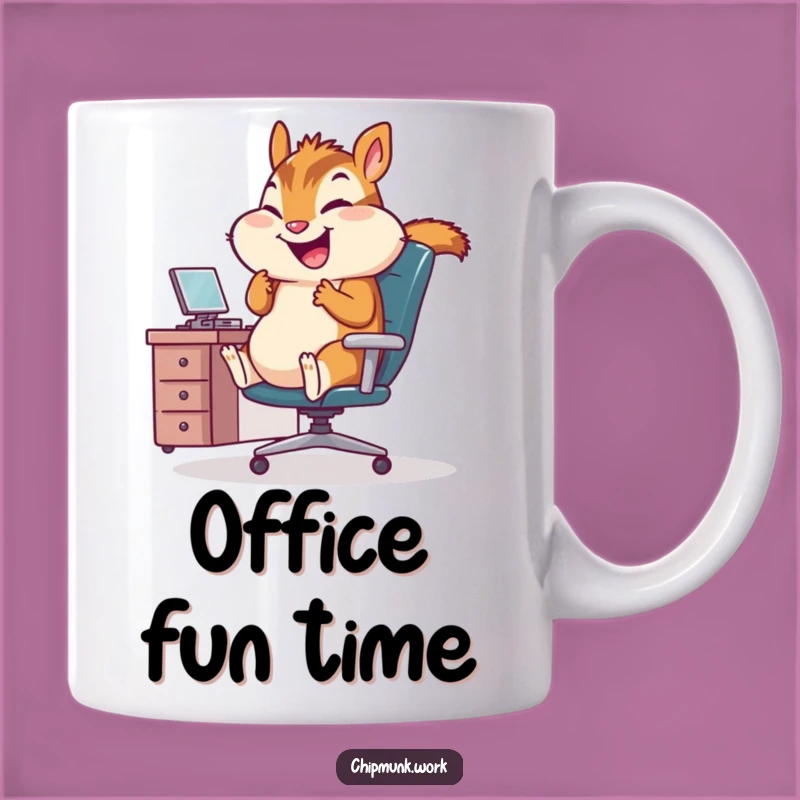 Funny Office Chipmunk Mug: Hilarious Work Humor Gift for Colleagues!