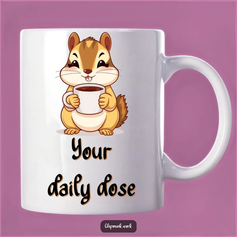 Funny Chipmunk Coffee Offer Mug - Adorable Morning Greeting Gift for Coffee Lovers