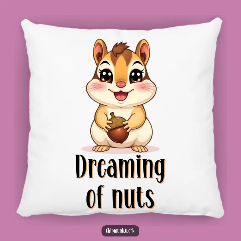Funny Happy Chipmunk Pillow: Soft Rodent Comfort, The Ideal Funny Gift for Cozy Spaces