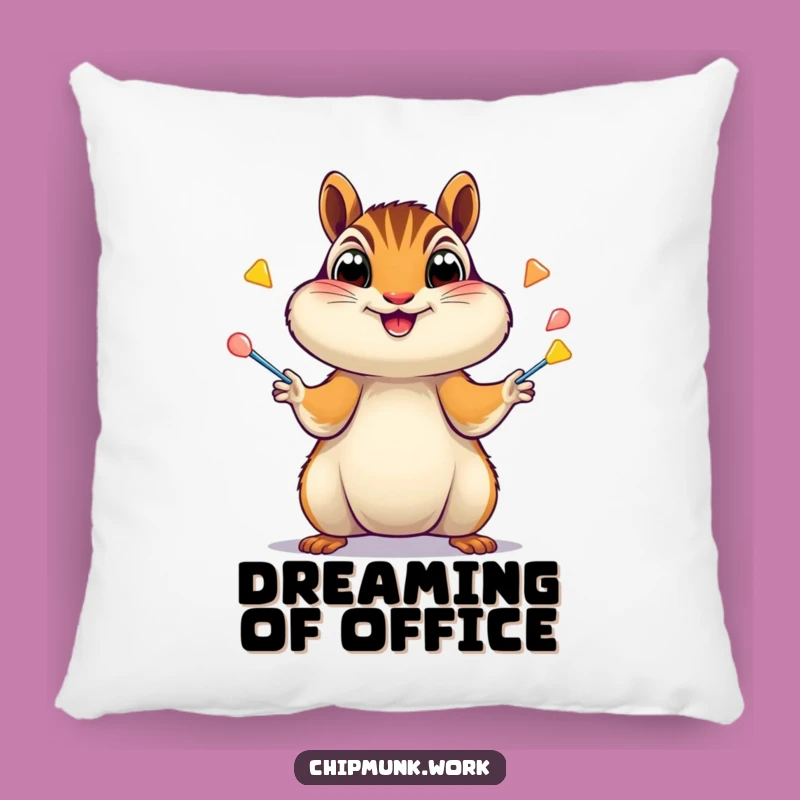 Funny Chipmunk Juggler Pillow: Soft Excited Chipmunk Stapler Comfort, Cozy Funny Gift!