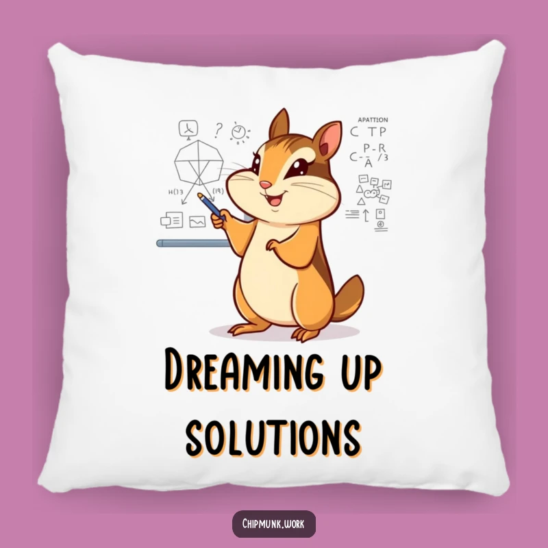 Funny Smart Chipmunk Pillow - Cozy Brainy & Hilarious Decor