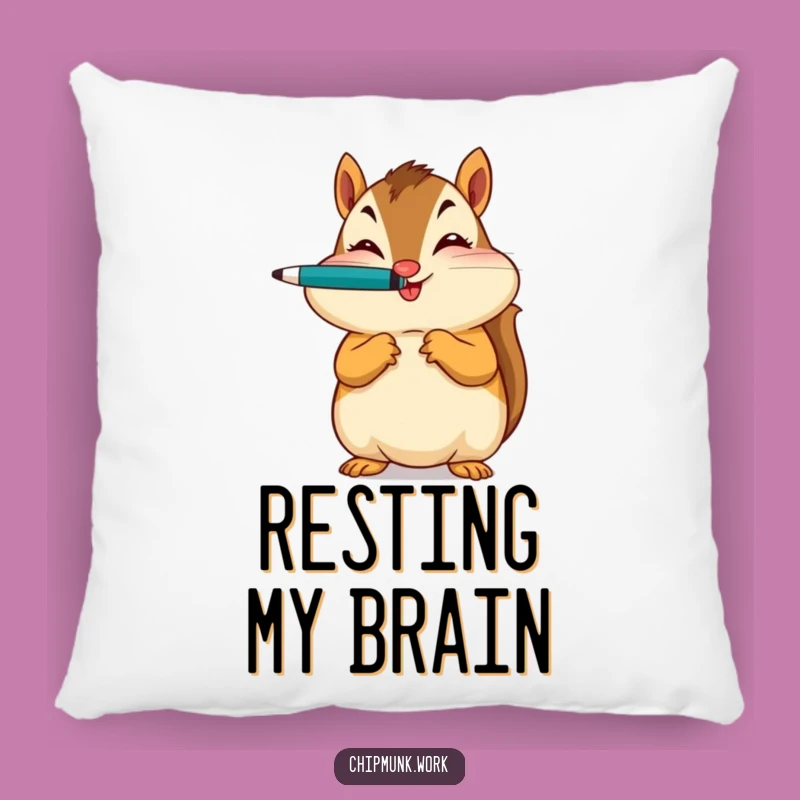 Funny Chipmunk Comfort Pillow - Soft & Hilarious Pen Balancing Accent