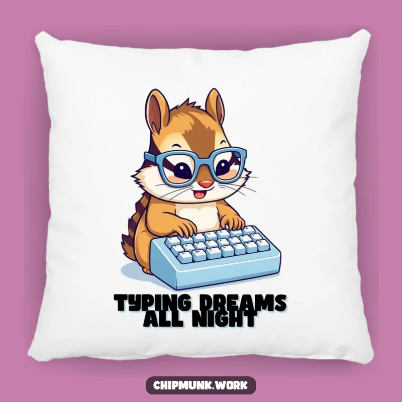 Funny Chipmunk Keyboard Pillow: Cozy Typist Comfort, A Humorous Gift Pillow
