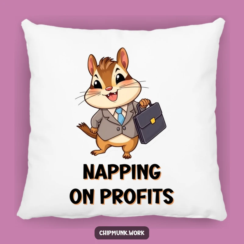 Funny Business Chipmunk Pillow: Soft Rodent Comfort, The Ideal Funny Gift for Desk Dwellers