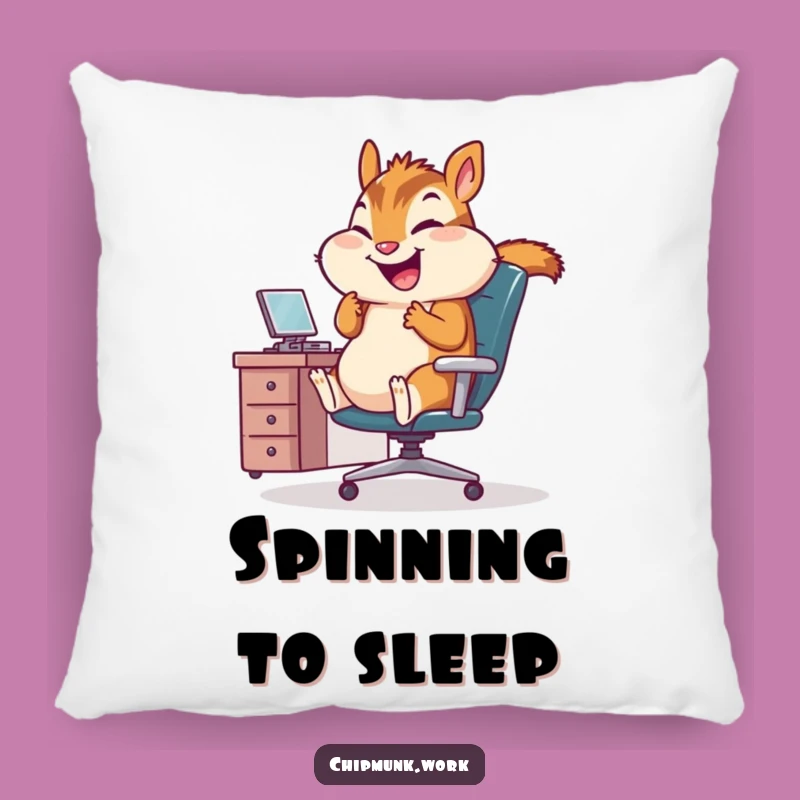 Funny Office Chipmunk Pillow: Comfy & Hilarious Desk Break Gift!