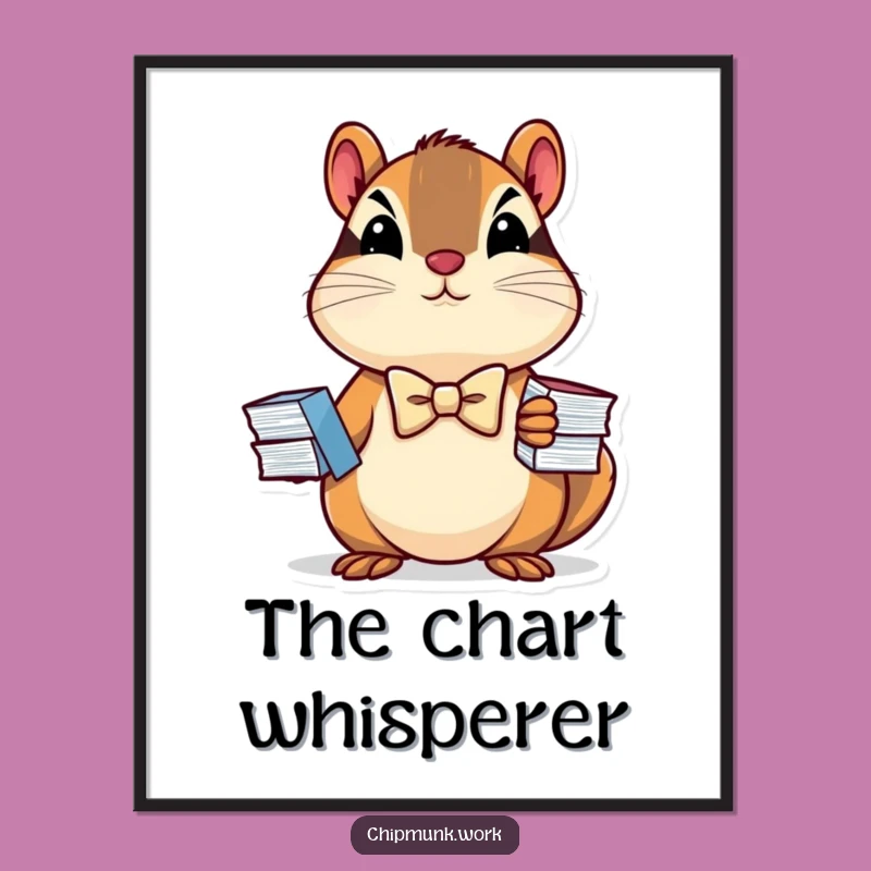 Funny Chipmunk Business Plan Digital Art: Hilarious Print!