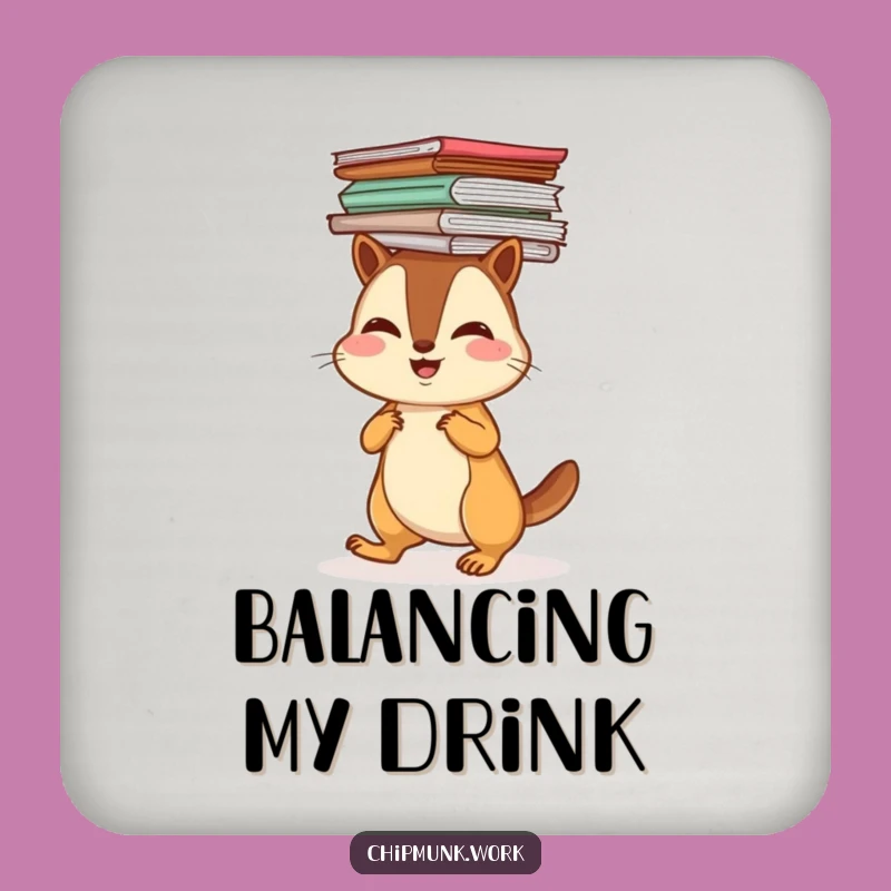 Funny Chipmunk Paper Coasters: Protect Surfaces with Balance