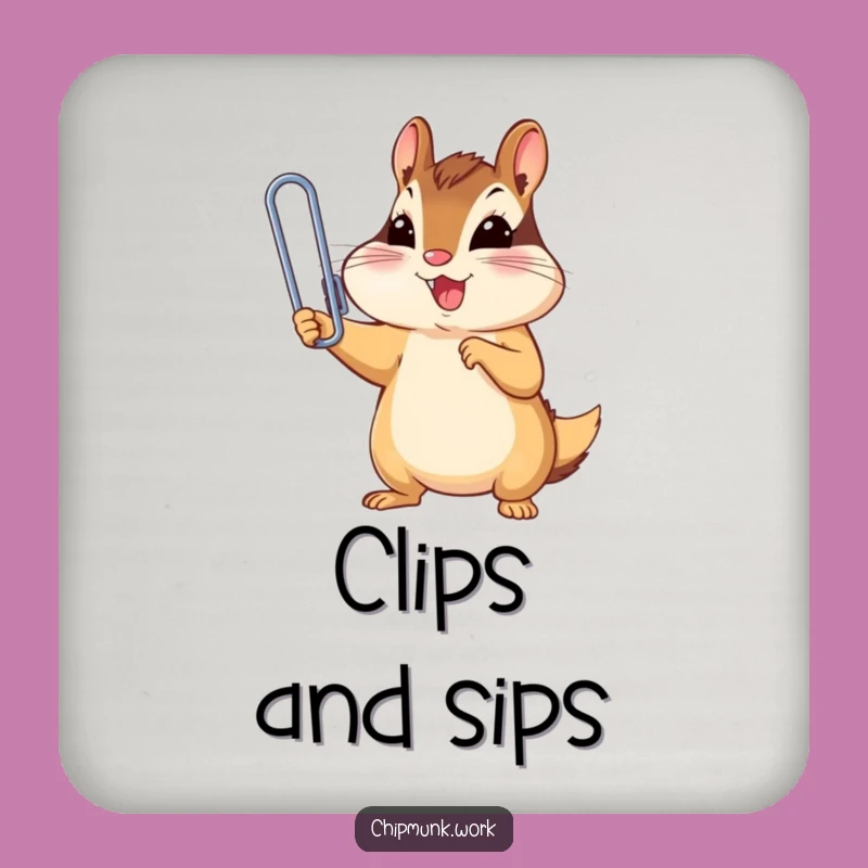 Funny Chipmunk Paperclip Coasters: Triumph Protection, A Humorous Gift Set