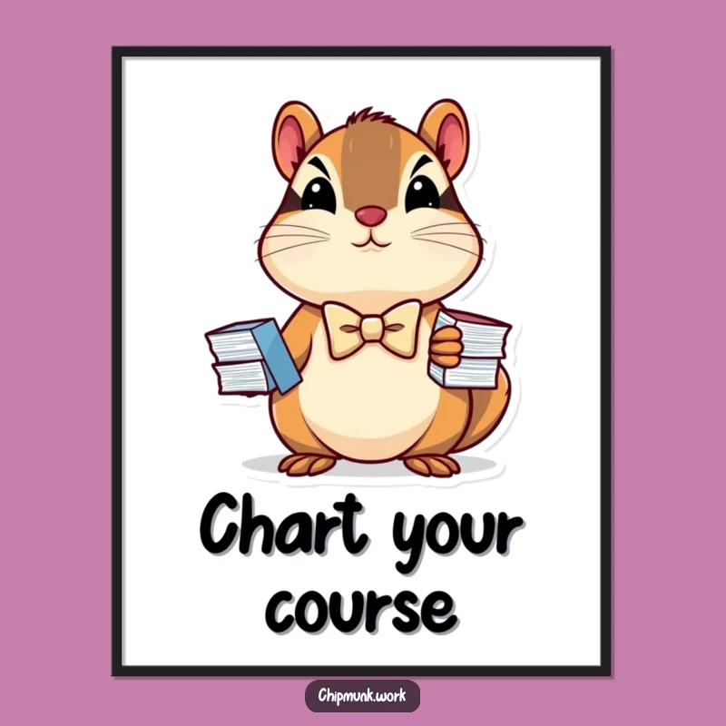 Funny Chipmunk Business Plan Poster: Hilarious Wall Art!