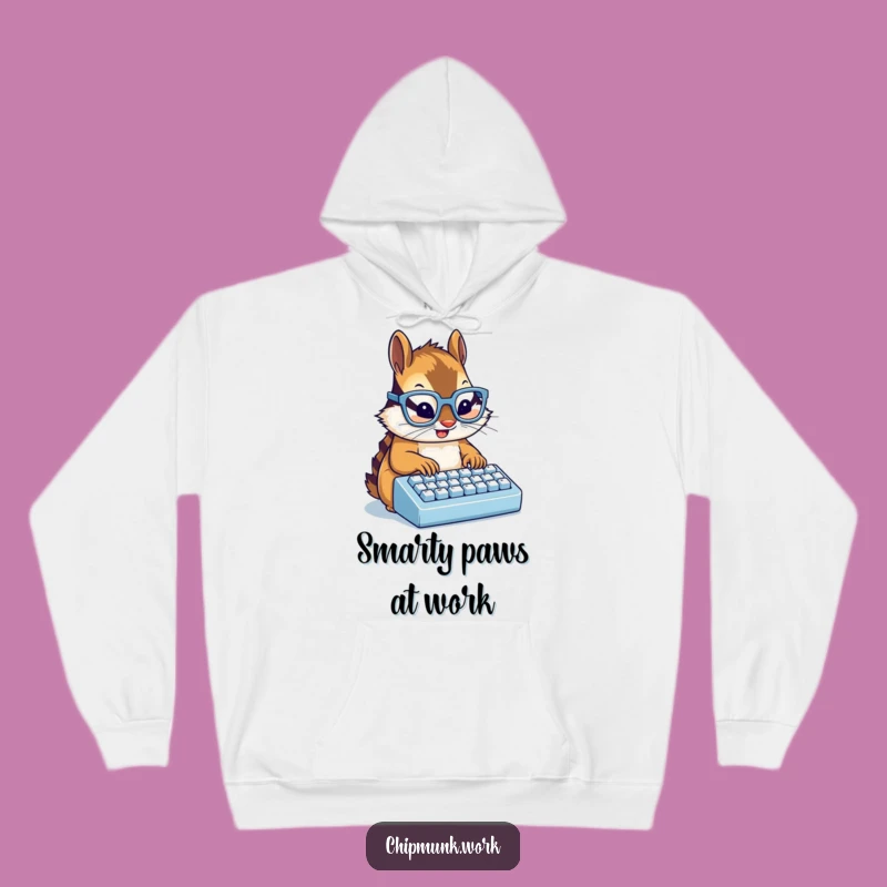 Cozy Funny Chipmunk Typist Hoodie: Warm and Geeky, A Perfect Humorous Gift