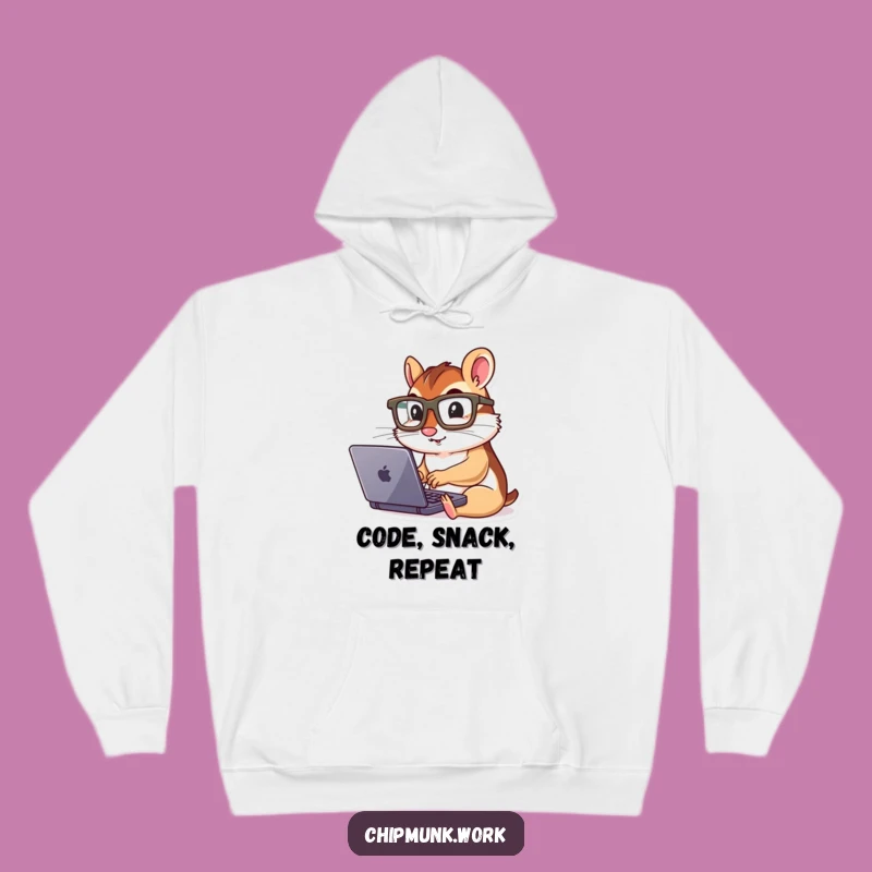Funny Chipmunk Laptop Hoodie: Cozy & Geeky Chipmunk Gift