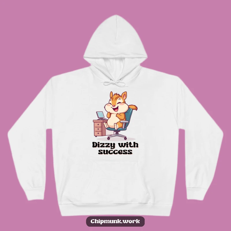 Funny Office Chipmunk Hoodie: Cozy & Hilarious Work Break Gift!