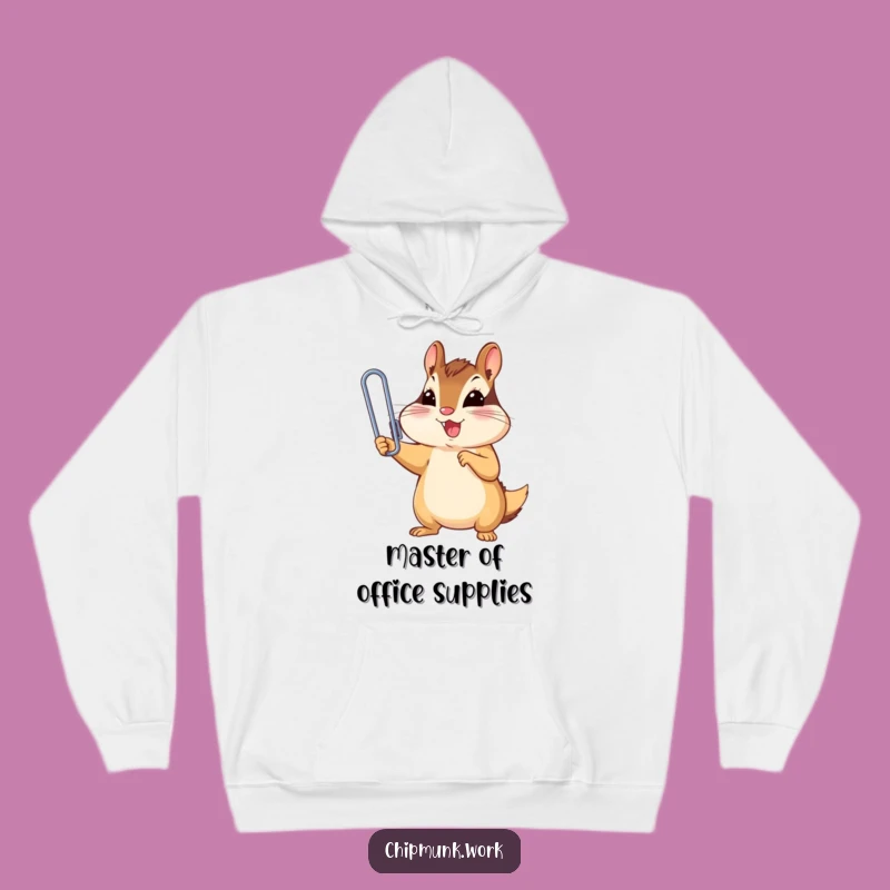 Cozy Funny Chipmunk Paperclip Champ Hoodie: Warm Triumph, A Perfect Humorous Gift
