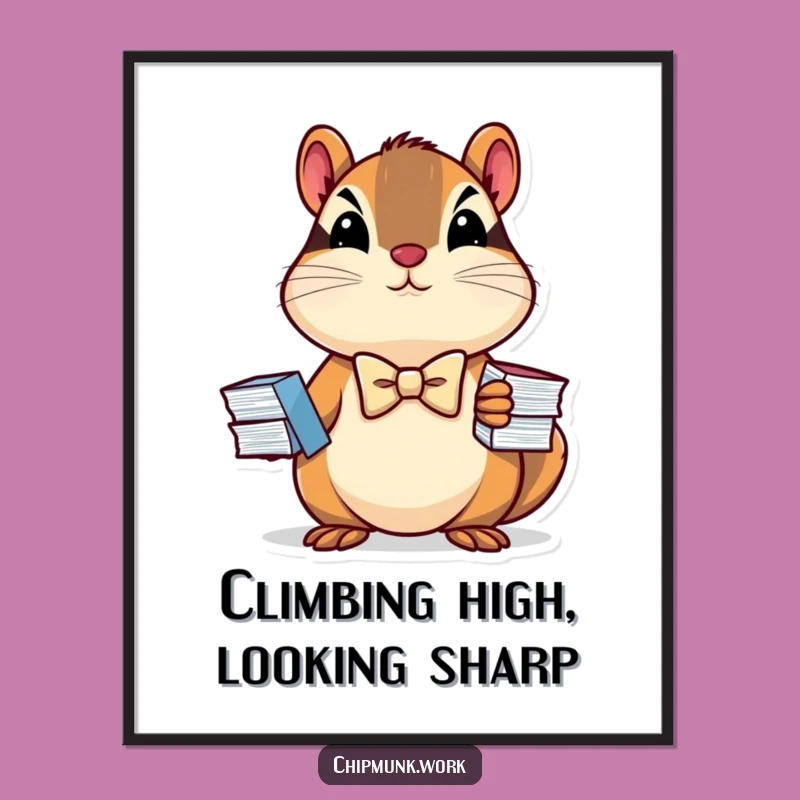Funny Free Printable Wall Art: Dapper Chipmunk Charts Success, Downloadable Art
