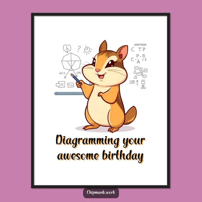 Free Printable Chipmunk Wall Art: Diagram of Hilarious Genius!