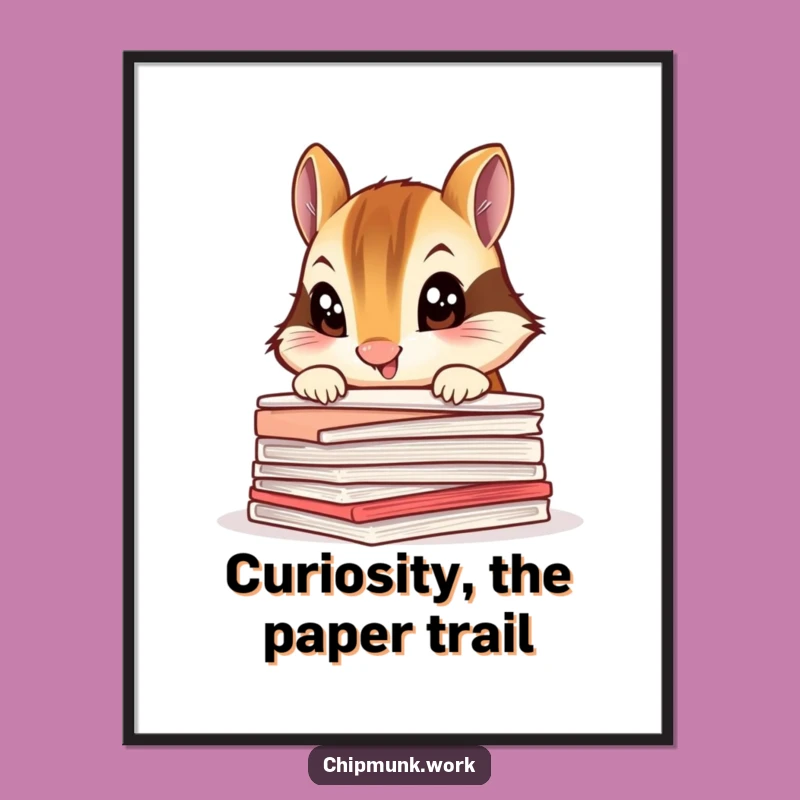 Free Printable Chipmunk Paper Peek Art: Funny Downloadable Wall Art for Any Space
