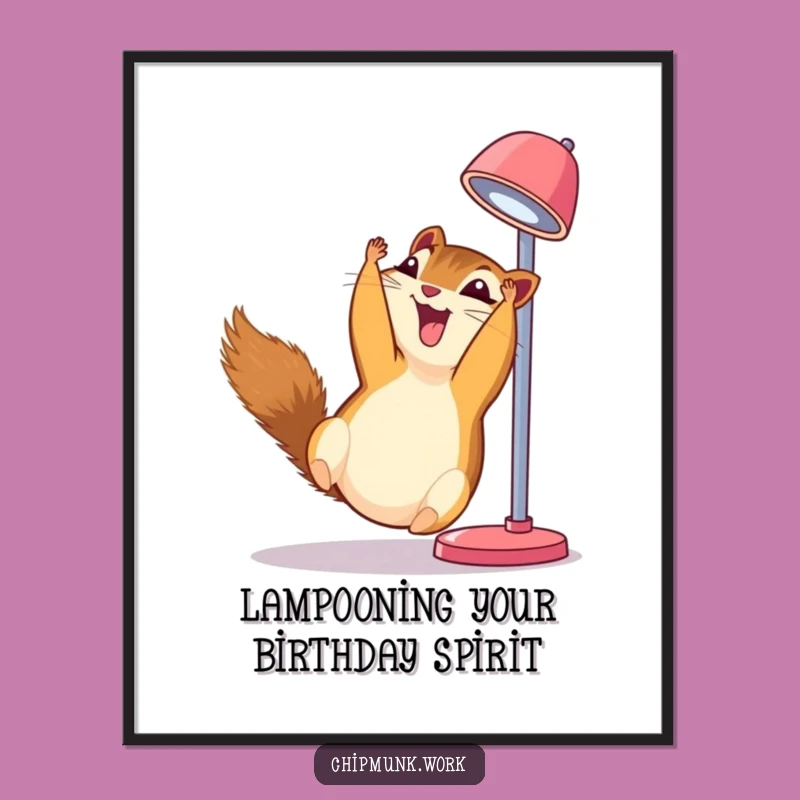 Free Printable Chipmunk Wall Art: Giggling Upside Down Lamp Decor!