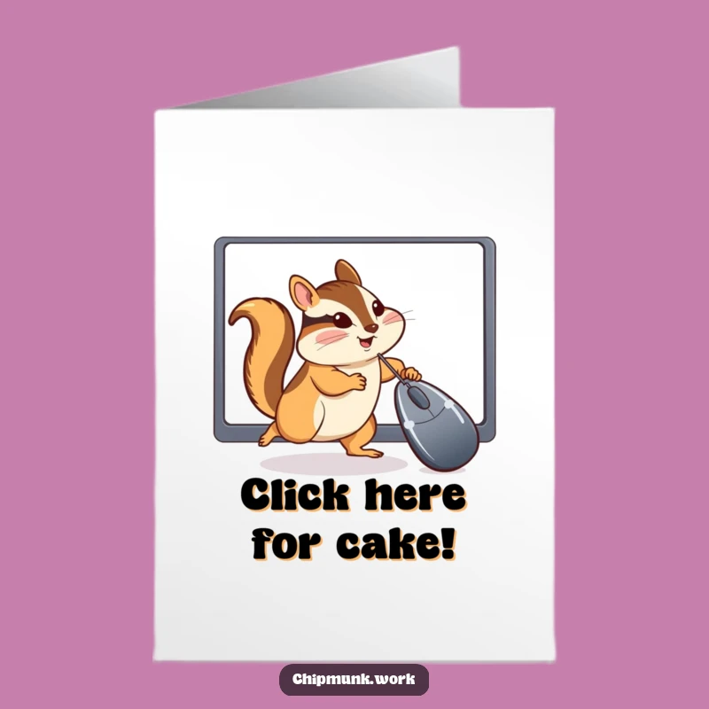Free Printable Funny Chipmunk Birthday Card: Digital Download for Tech Lovers!