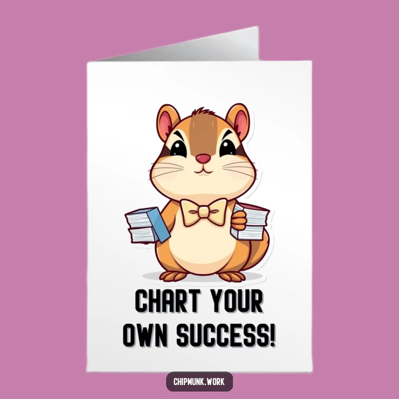 Free Printable Birthday Card: Bowtie Chipmunk Charts, Funny Downloadable Gift