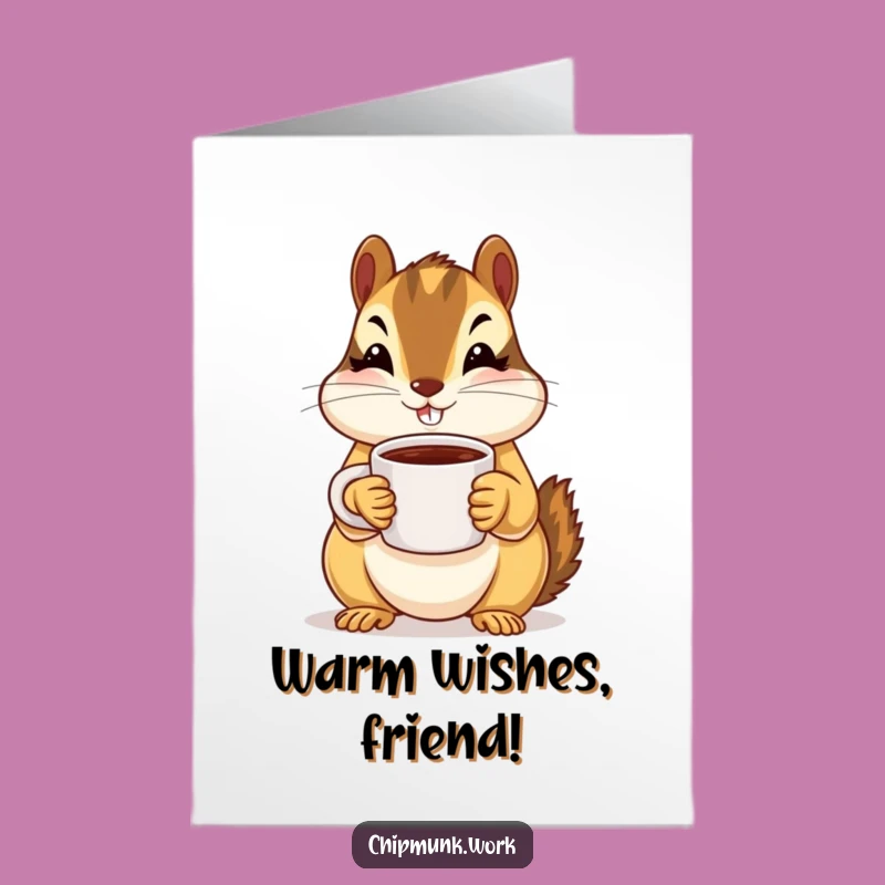 Free Printable Chipmunk Coffee Lover Birthday Card: Morning Brew Downloadable!