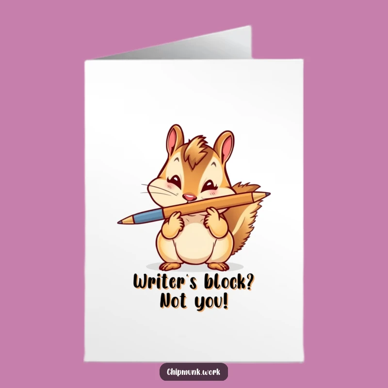 Free Printable Congrats Card: Winking Chipmunk Pen Trick! Funny