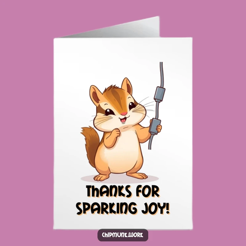 Free Printable Thank You Card: Chipmunk's Zappy Thanks - Funny Downloadable Gift