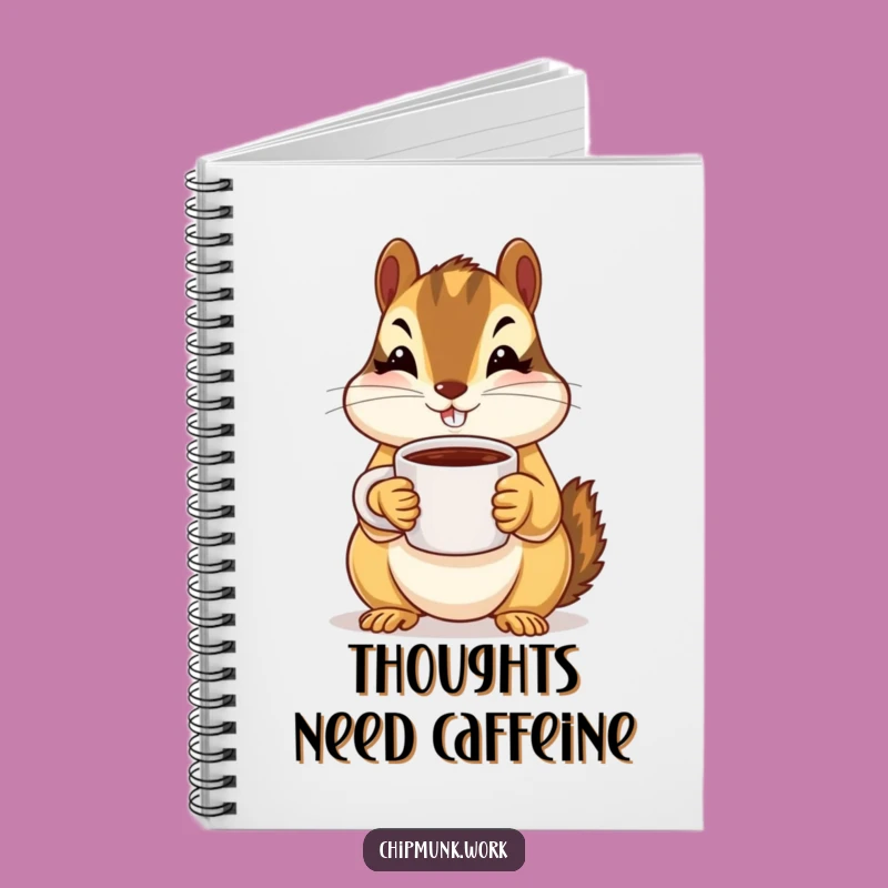 Funny Chipmunk Coffee Offer Notebook - Jot Down Ideas with Adorable Style