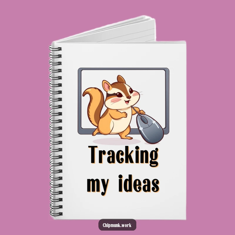 Funny Chipmunk Idea Tracker Notebook: Hilarious Computer Chase Journal Gift!