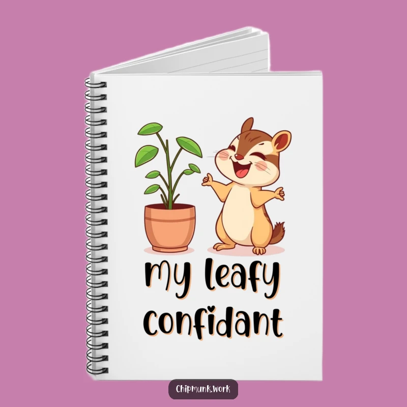Funny Chipmunk Notebook: Shares Laughs with Plant, Perfect Funny Gift Journal